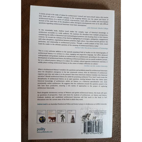 What Is Architectural History? 2010 By Andrew Leach - Picture 13 of 16